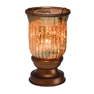 Amber Fluted Shade Candle Warmer