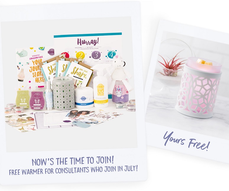 Join Scentsy in July - Get a Free Warmer