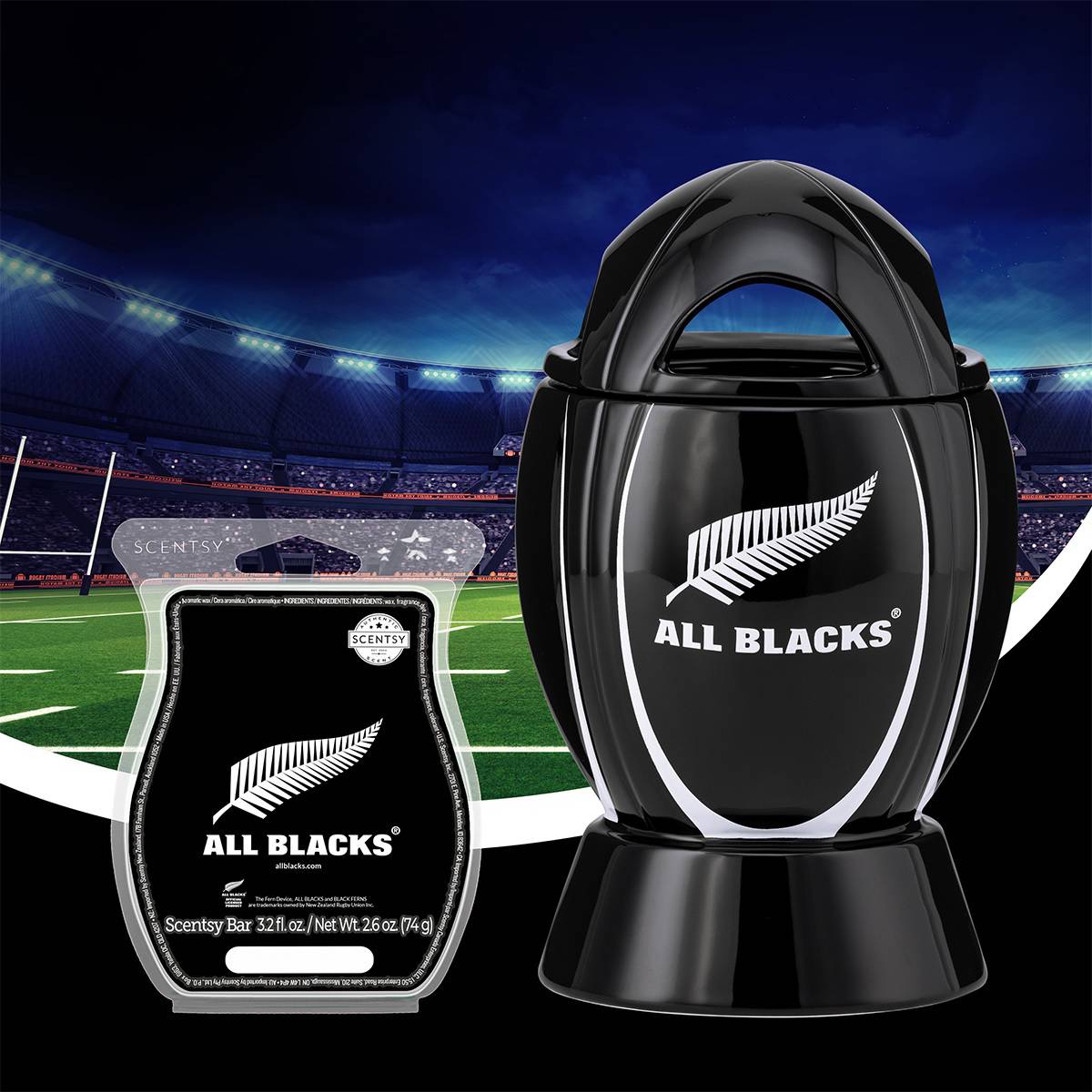 All Blacks Rugby Scentsy Warmer
