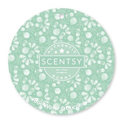 Aloe Water and Cucumber Scentsy scent circle