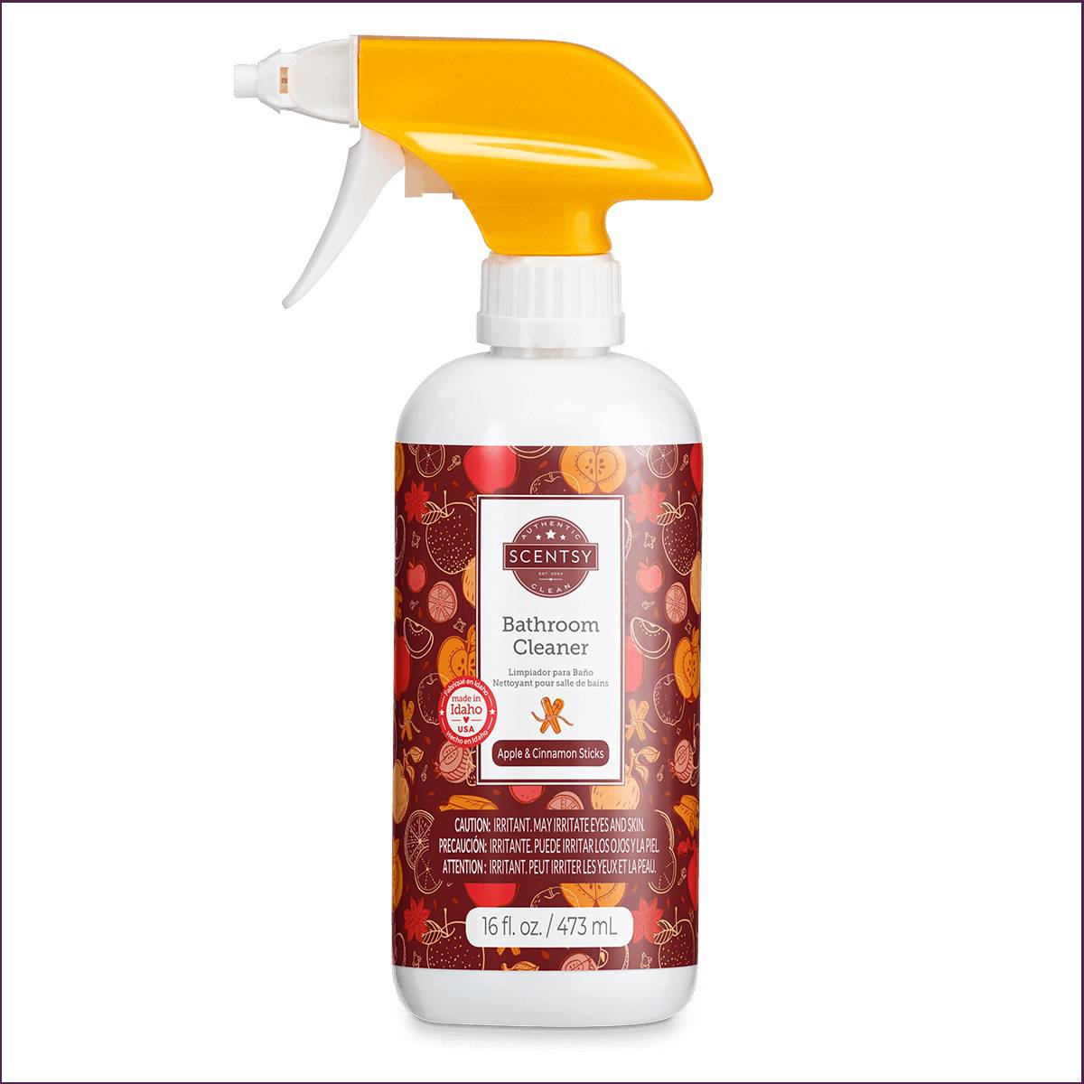 Apple and Cinnamon Sticks Bathroom Cleaner Stock