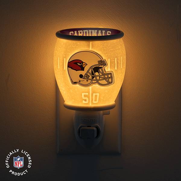 Arizona Cardinals NFL Scentsy Mini Warmer Lit Dark