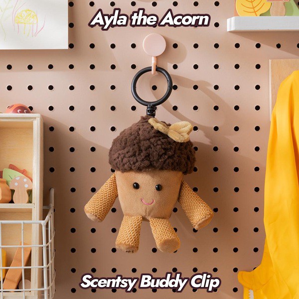 Ayla the Acorn Scentsy Buddy Clip