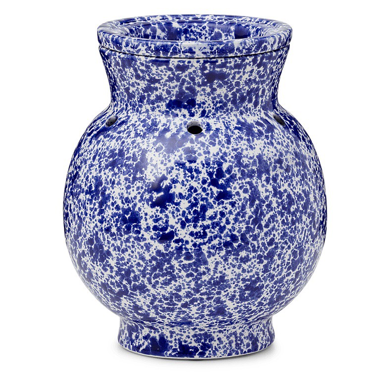 Blue Spongeware Scentsy Warmer Stylized