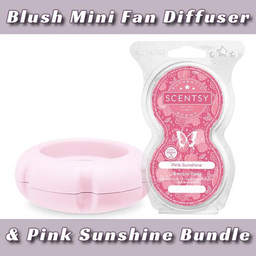 Blush Mini Fan Scentsy Diffuser Bundle, Pink Sunshine