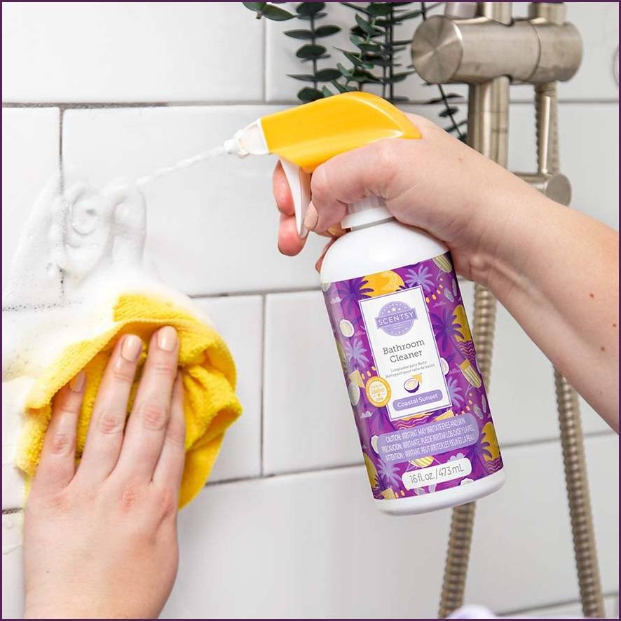 Coastal Sunset Scentsy Bathroom Cleaner Staged 2