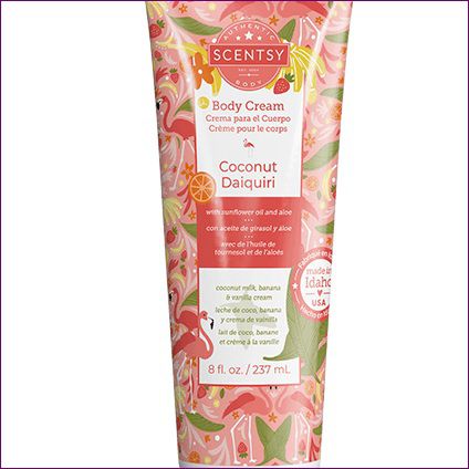 Coconut Daiquiri Scentsy Hand Cream Closeup