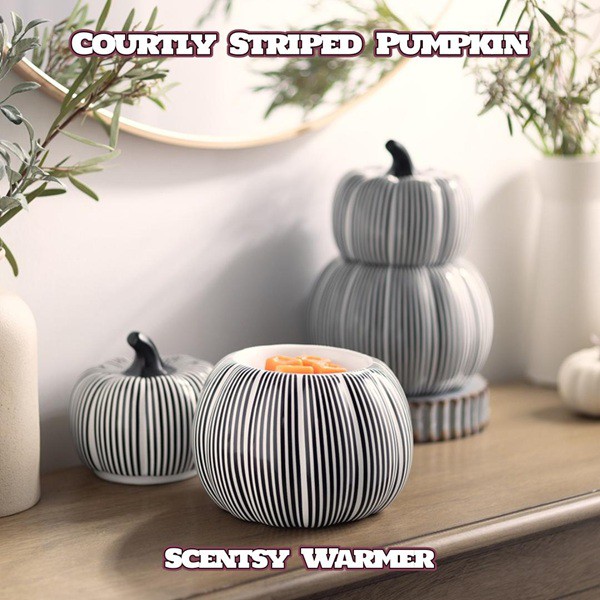 Courtly Striped Pumpkin Scentsy Warmer