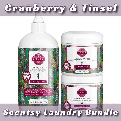 Cranberry and Tinsel Scentsy Laundry Bundle