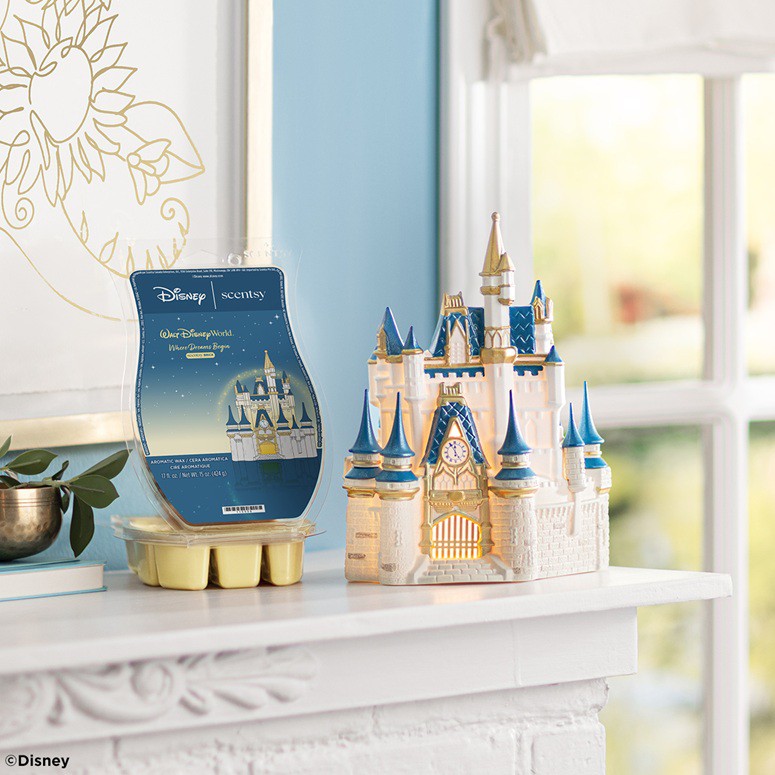 Walt Disney World Cinderella Castle Scentsy Warmer and Brick Bundle