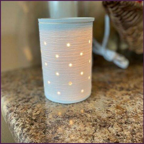 Etched Core Scentsy Warmer Lit