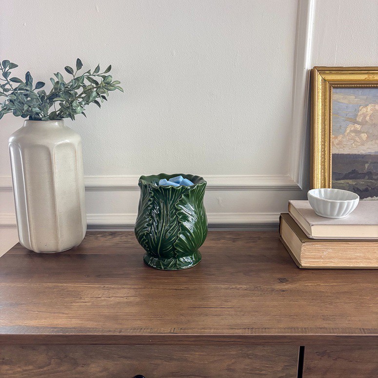 Etched Sage Scentsy Warmer Stylized