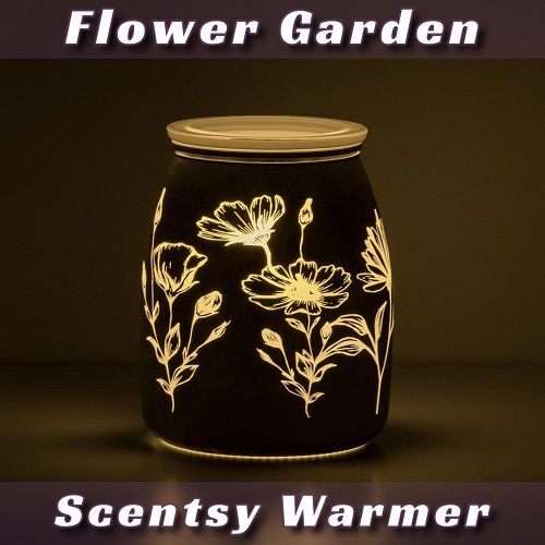 Flower Garden Scentsy Warmer | Dark, On