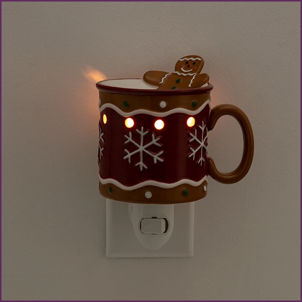 Gingerbread Man Scentsy Mini Warmer | Dark and On