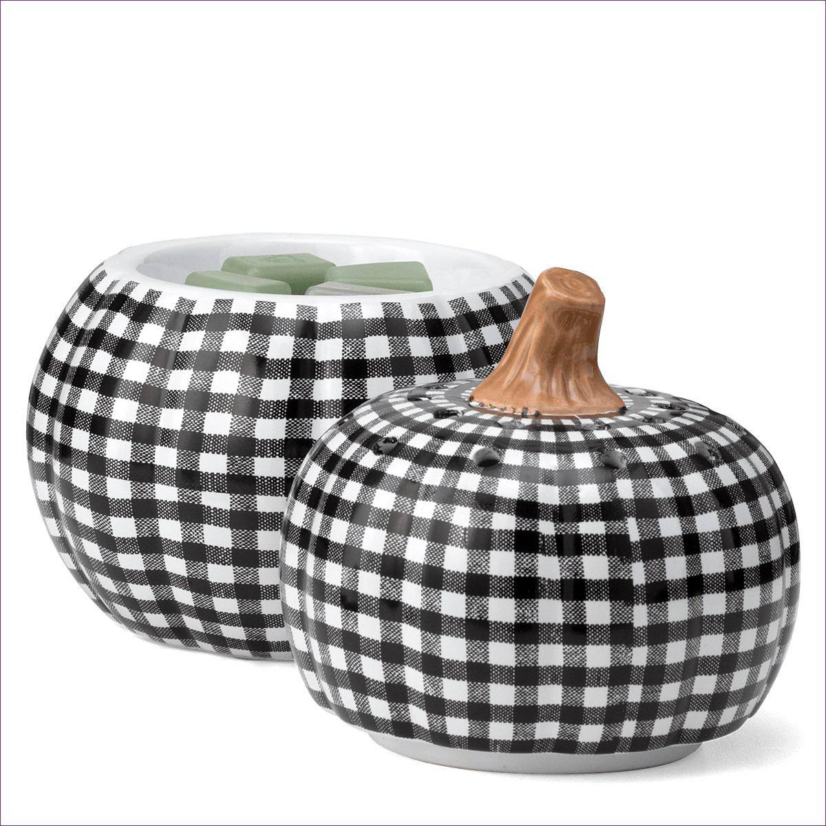 Gingham Gourd Scentsy Warmer Stock With Wax