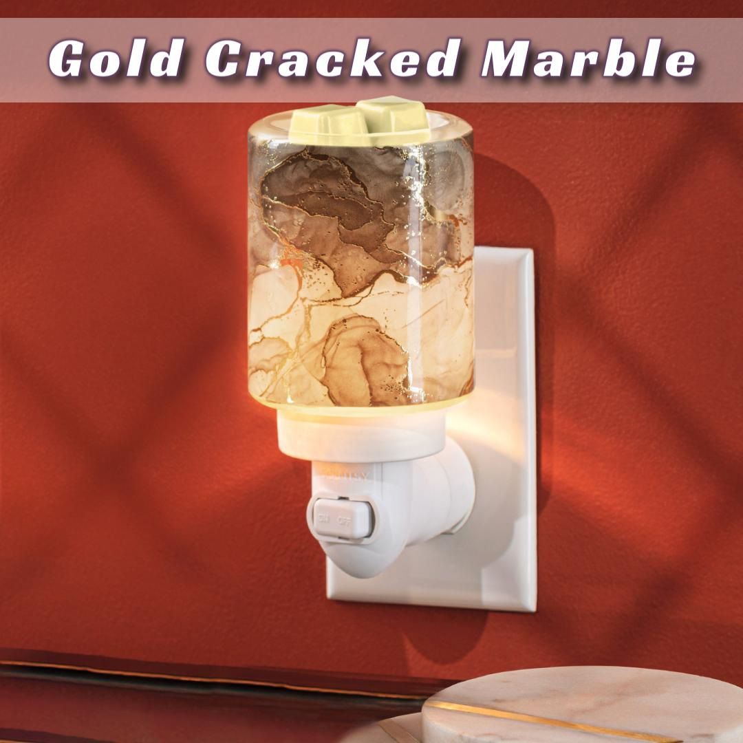 Gold Cracked marble Scentsy Mini Warmer Alt