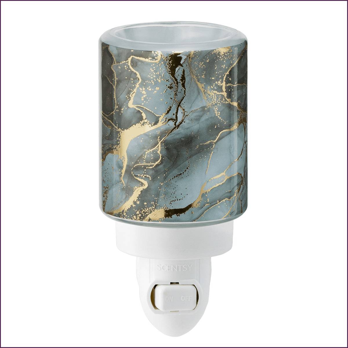 Gold Cracked marble Scentsy Mini Warmer Stock 2