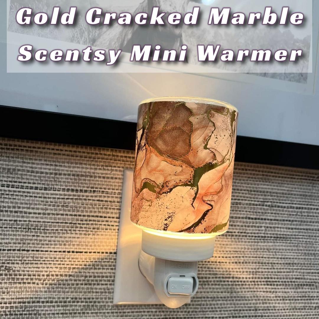 Gold Cracked marble Scentsy Mini Warmer