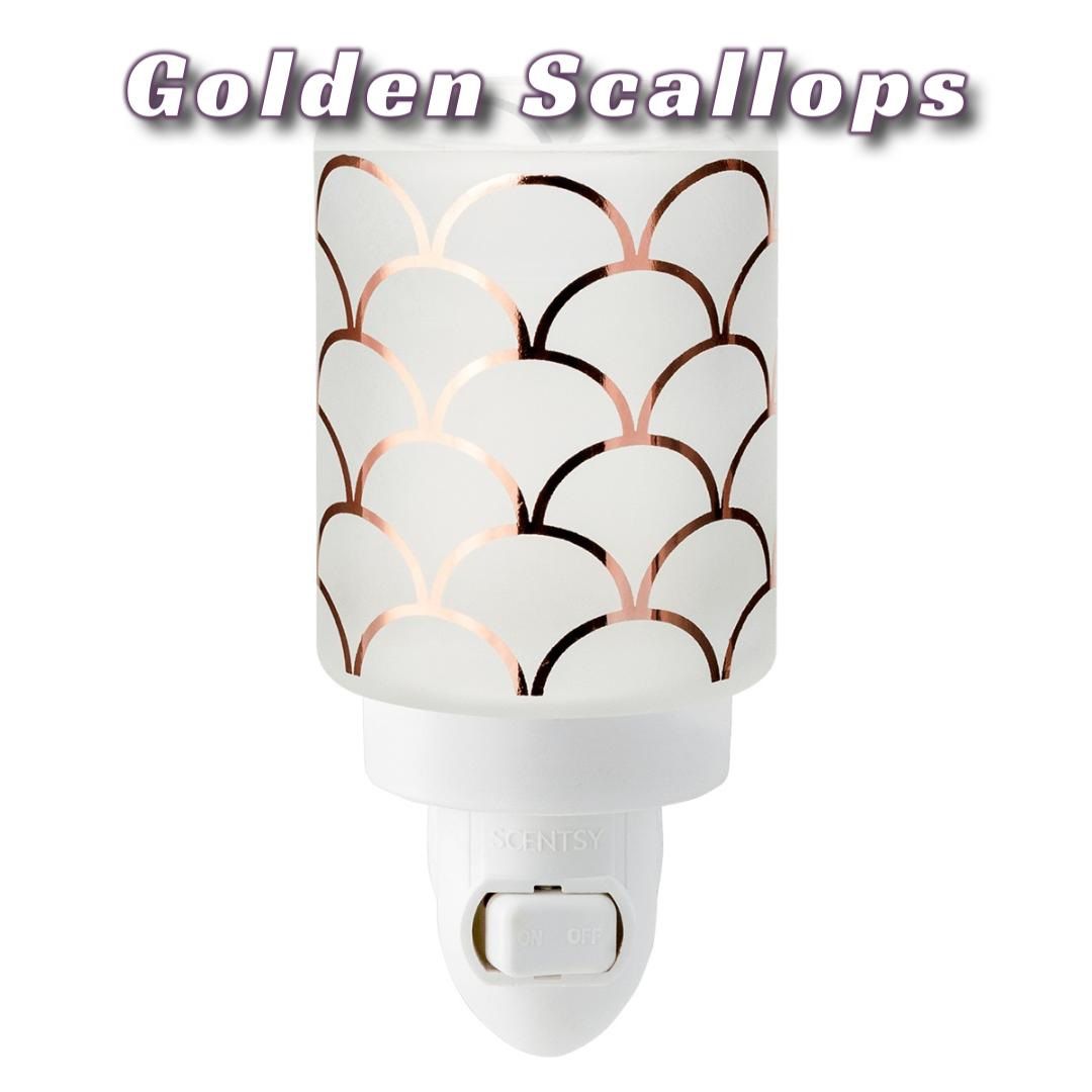 Golden Scallop Scentsy Mini Warmer Clear