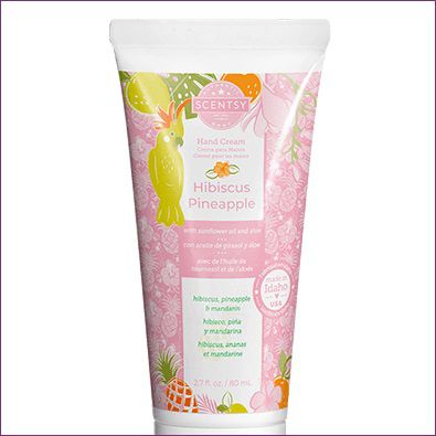 Hibiscus Pineapple Scentsy Hand Cream Closeup