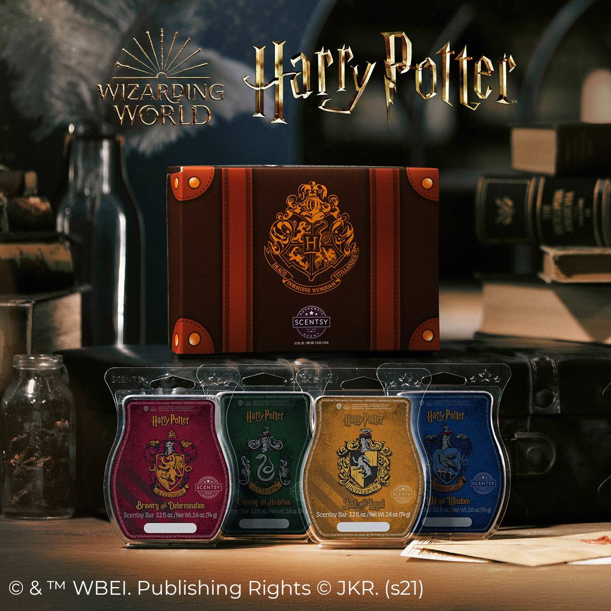 Harry Potter - Hogwarts Houses Scentsy Wax Collection - Stock Image