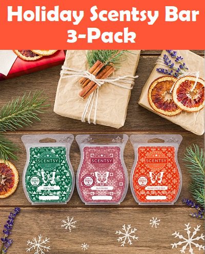 Holiday 2021 Scentsy Bar 3-pack