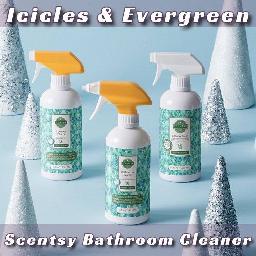 Icicles and Evergreen Scentsy Bathroom Cleaner