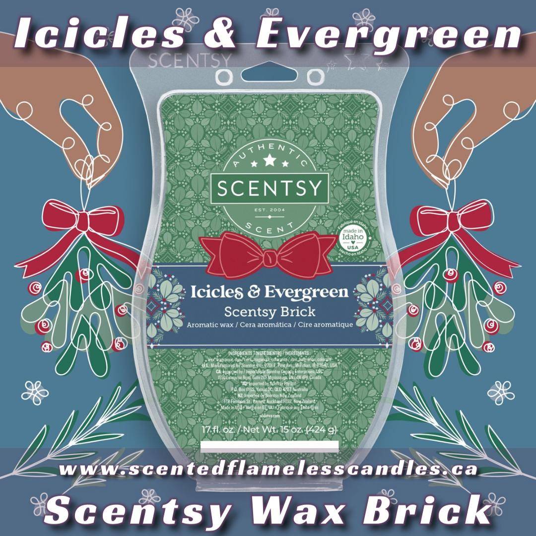 Icicles and Evergreen Scentsy Brick