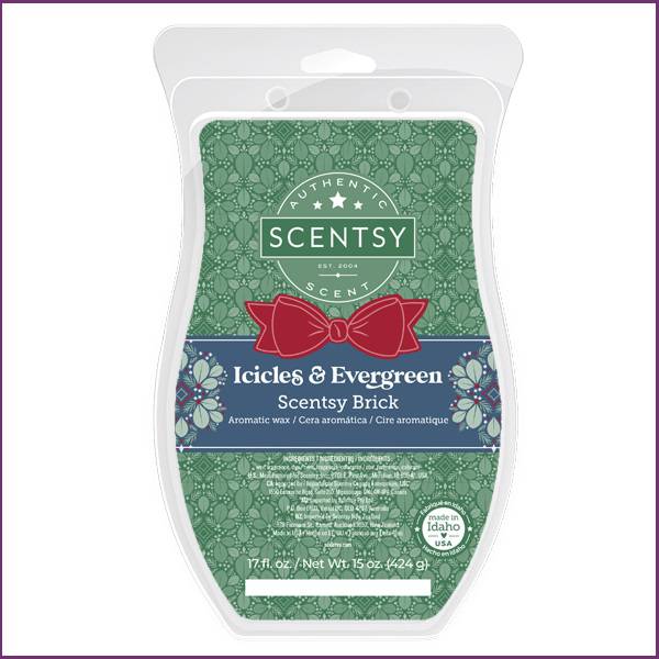 Icicles and Evergreen Scentsy Wax Brick