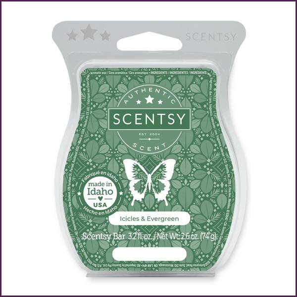 Icicles and Evergreen Scentsy Wax Bar