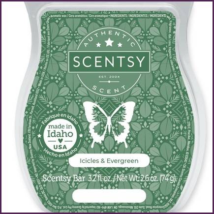 Icicles and Evergreen Scentsy Bar Melts