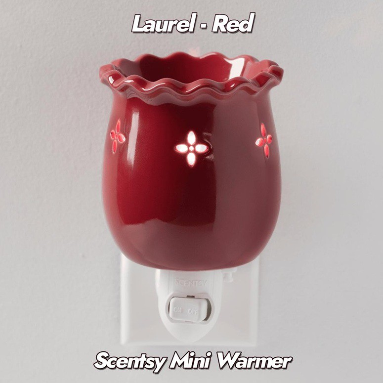 Laurel Red Scentsy Mini Warmer Stylized