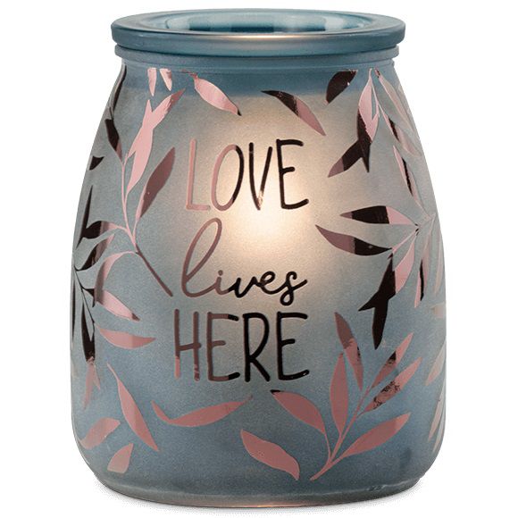 Love Lives Here Scentsy Warmer Clear