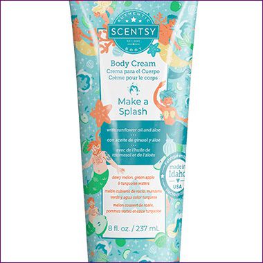 Make a Splash Scentsy Body Cream Closeup