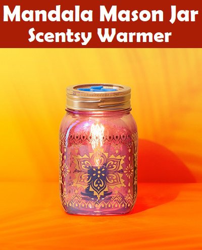 Mandala Mason Jar Scentsy Warmer