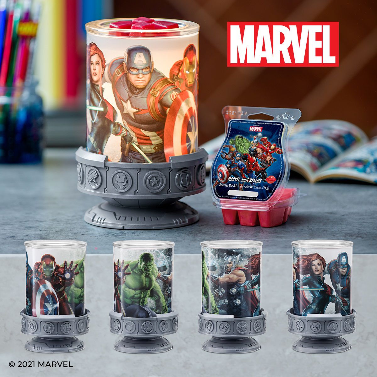 Marvel Scentsy Warmer With Bars