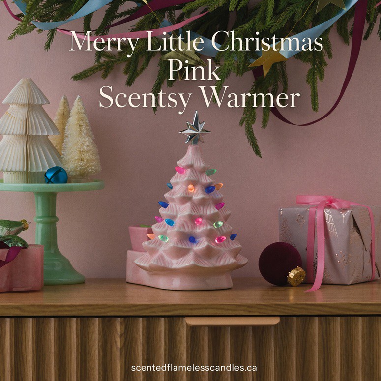 Merry Little Christmas Pink Scentsy Warmer Merry Little Christmas Pink Scentsy Warmer
