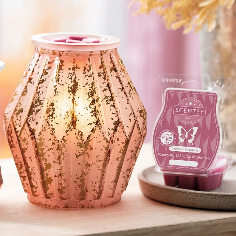 Mirrored Rosé Scentsy Warmer With Bar