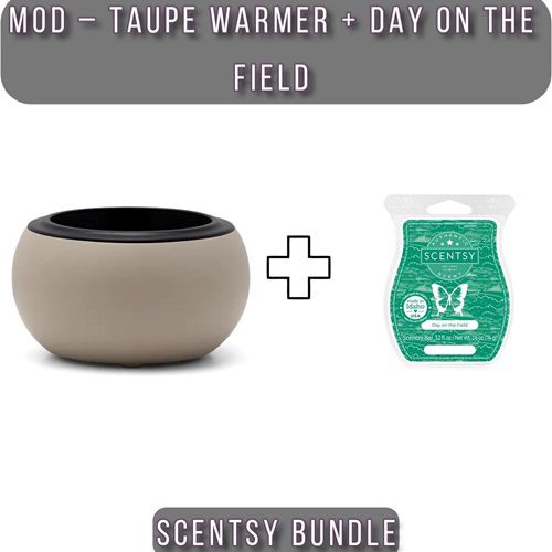 Mod – Taupe Warmer + Day on the Field Scentsy Bar Bundle