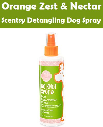 Orange Zest and Nectar Scentsy Dog Detangling Spray