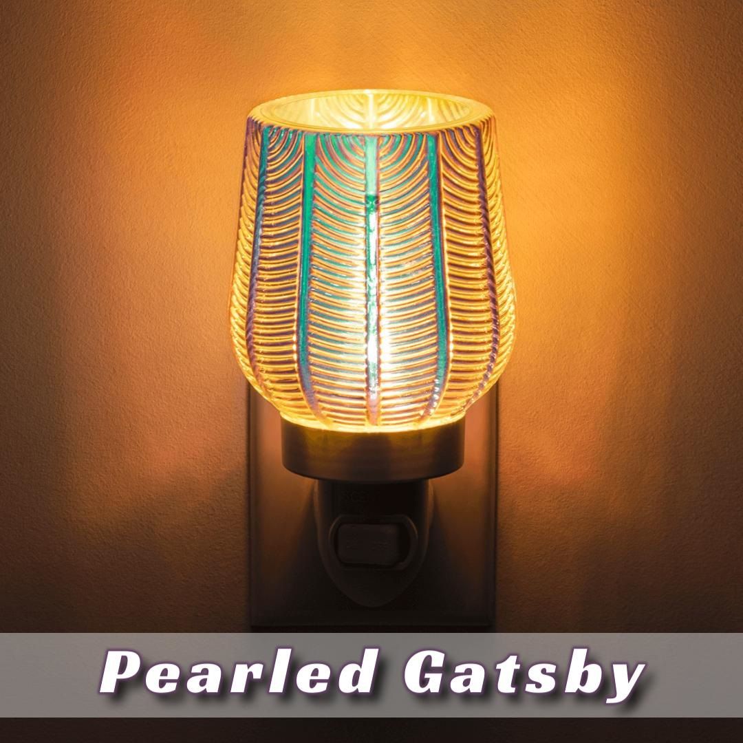 Pearled Gatsby Scentsy Mini Warmer Alt Lit Dark