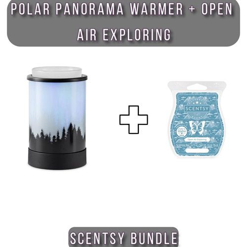 Polar Panorama Warmer + Open Air Exploring Scentsy Bar Bundle