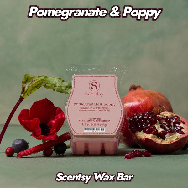 Pomegranate and Poppy Scentsy Bar