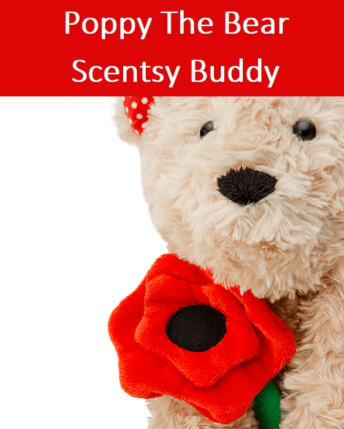 Poppy The Bear Scentsy Buddy flower