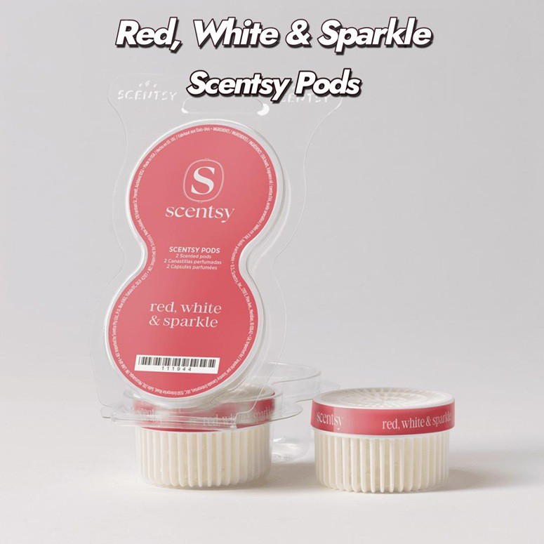 Red, White and Sparkle Scentsy Pods