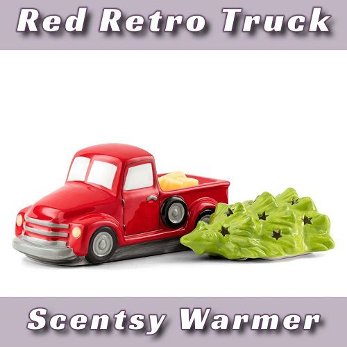 Retro Red Truck Scentsy Warmer | With Tree Off