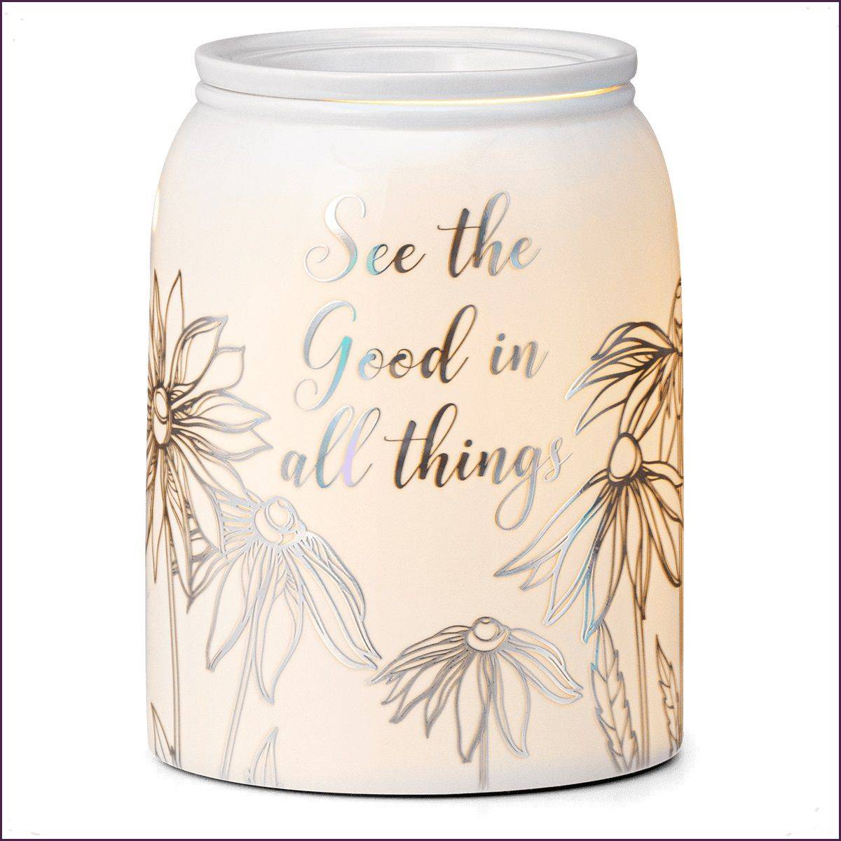 See the Good Scentsy Warmer Clear Lit