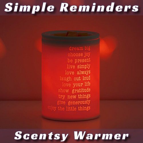 Simple Reminders Scentsy Warmer | Dark Red