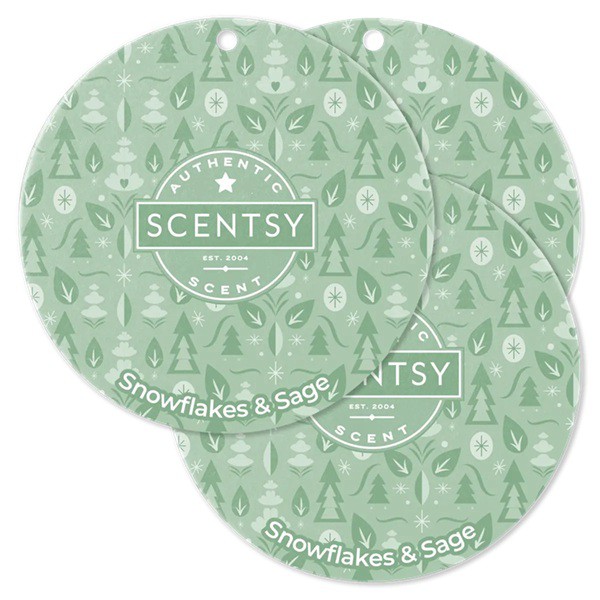 Snowflakes and Sage Scentsy Scent Circle