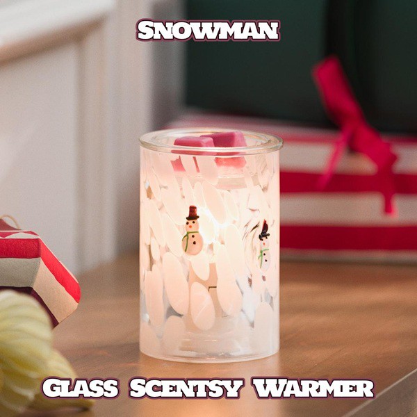 Snowman Confetti Glass Scentsy Warmer Snowman Confetti Glass Scentsy Warmer